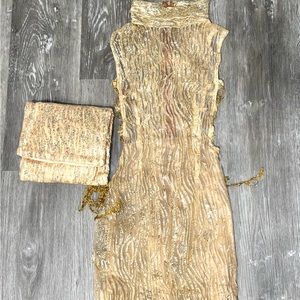 Gold custom handmade dress